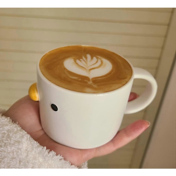 Rolig Kyckling Kaffekopp, Säkerhetskeramik Vatten Kaffe Muggar, 7oz Söt Tekopp Hem Kontor, Familj, Vän, Par, Alla hjärtans dag presenter.
