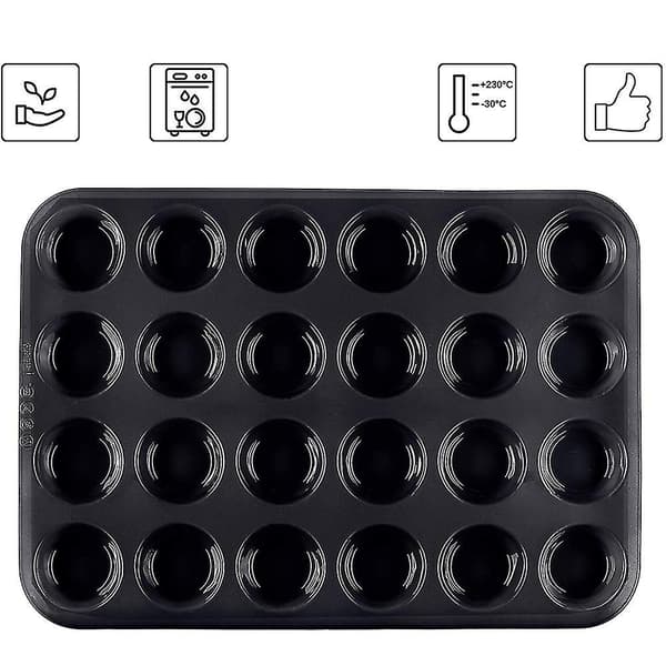 2 st Non-stick kakform 24 hål med kolstål bakrund form