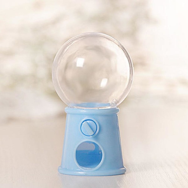 Pieni hehkulamppu karkkikone Monivärinen söpö Gashapon Machine Mini Candy Box Muovinen säilytyslaatikko (sininen)