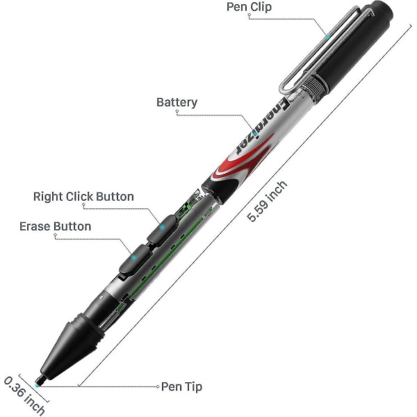 Uogic Pen For Microsoft Surface, [oppgradert] 4096 Pressure Sensitivity Palm Rejection Stylus, kompatibel med New Surface Pro 8 & Pro 7/laptop Studio/g