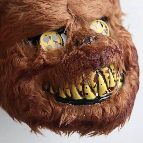 Brun björn mask Halloween påsk svart björn dans fest mask Halloween skräck plysch dekoration rekvisita