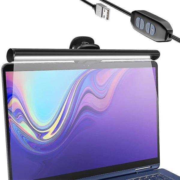 Bærbar computer skærmlampe, skærmlysbjælke Led-opgavelampe til e-læsning uden blænding på skærmen kompatibel med øjenpleje, usb-drevet skrivebord til hjemmekontor