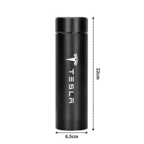 Stor kapacitet 304 rostfritt stål vakuum thermal kolv termos för Tesla Model 3 Model X Model S Model Y Biltillbehör（Vit）