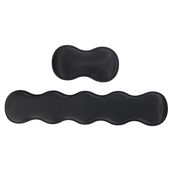 2-pack handledsstöd i minnesskum, tangentbordsstödsset, bärbar dator, 3D-stereo handkudde, handledsstöd, fast/musmatta tillbehör
