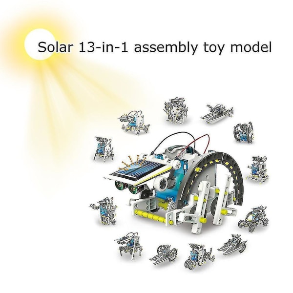 13 in 1 Lasten itse kootut aurinkorobottilelut Lasten opetuslelut Tiede oppiminen aurinkoenergian valaistumisen lelu