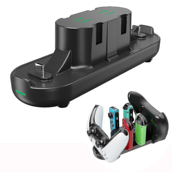 Hurtiglader for Nintendo Switch Pro trådløs kontroller Ladeholder Dockstasjon for PS5 Xbox Series X S Joystick