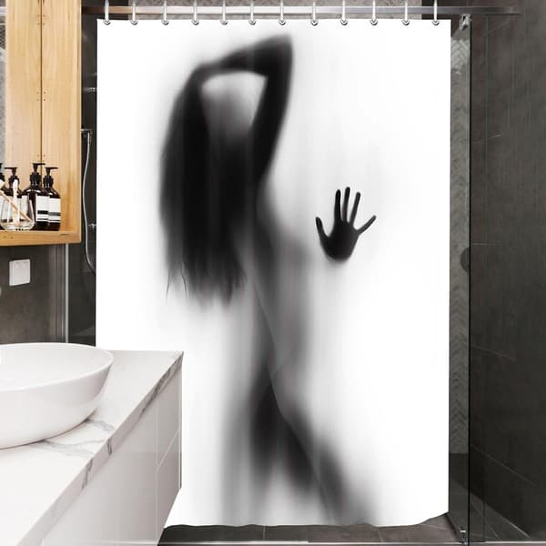 Halloween skräck dekorativt tryck duschdraperi