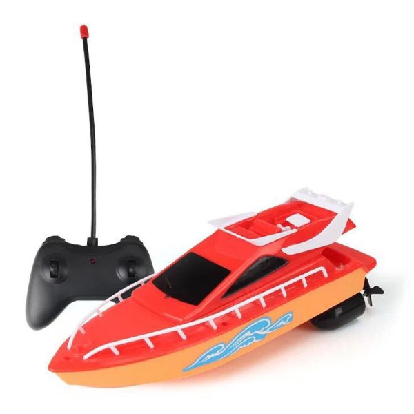 Fjärrkontrollbåt Rc-båt för höghastighetsfjärrkontroll Racingbåt Sommarleksak Barnpresenter till pooler Flerfärgad valfri（röd）