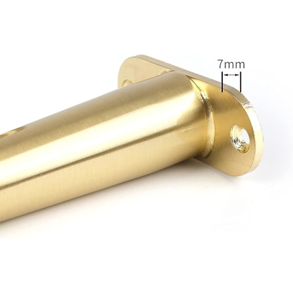 Möbelstöd i rostfritt stål - Korta metallben för soffa, plana bordsben för DIY-kaffebord - Guld (25 cm/9,8 tum)