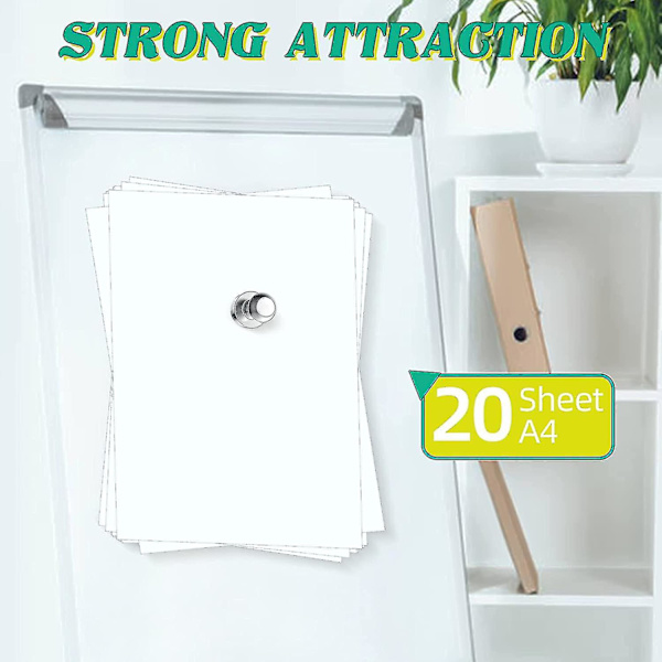 Jääkaappimagneetti, 24 kpl metallisia vahvoja magneetteja 12x16mm - Ruostumattomasta teräksestä valmistetut magneettijääkaappimagneetteja ilmoitustaululle, jääkaapille jne. - Säilytyslaatikolla - Snngv