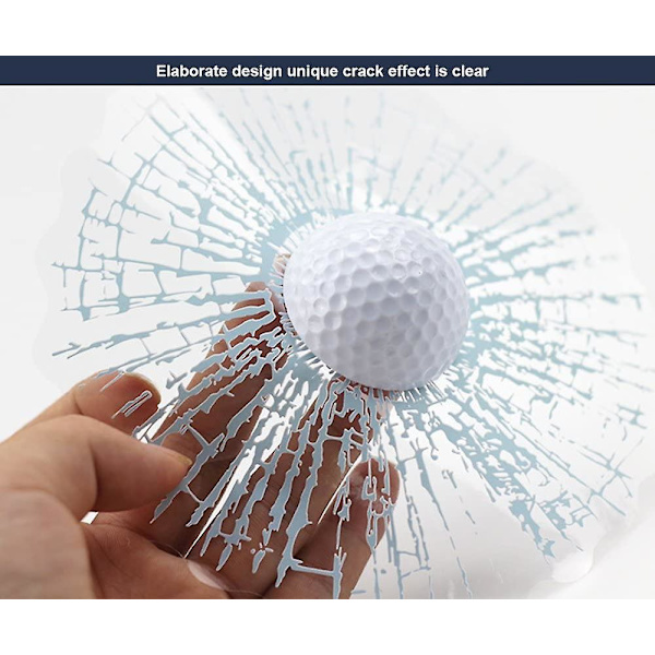 3D-simulerad golf/baseball-krossad bilfönsterdekal (golf)