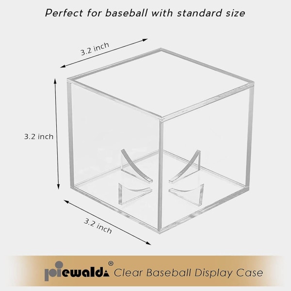 Baseball- case, UV-suojattu akryylikuution baseball-pidike, neliönmuotoinen läpinäkyvä laatikko, urheilun virallinen baseball- case