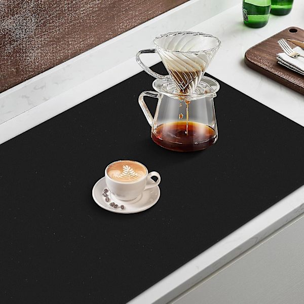 Kaffeunderlag Superabsorberende Oppvaskmatte Kaffebar Tilbehør Match Med Kaffetrakter Kaffemaskin Kaffekanne Store Tørkematter For Kjøkkenbenk