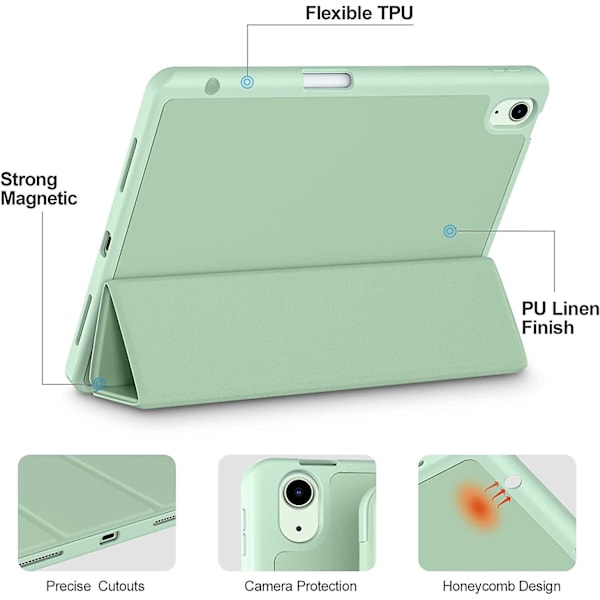 Fodral Kompatibelt Med Ipad Air 4:e Generation 2020 10.9 Tum [Pennhållare/2:a Pennladdning] [Automatisk Sömn/Vakna], Trivikt Stativ Smart Fodral