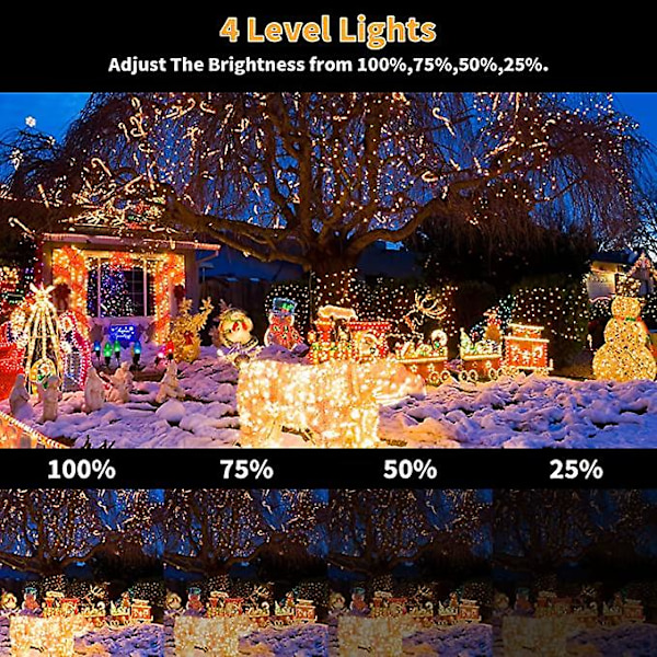 10M Superlånga Julbelysning Utomhus, 100LED 10m Lång Plug in Grön Tråds Julgransbelysning med Fjärrkontroll, Halloween Juldekorationer