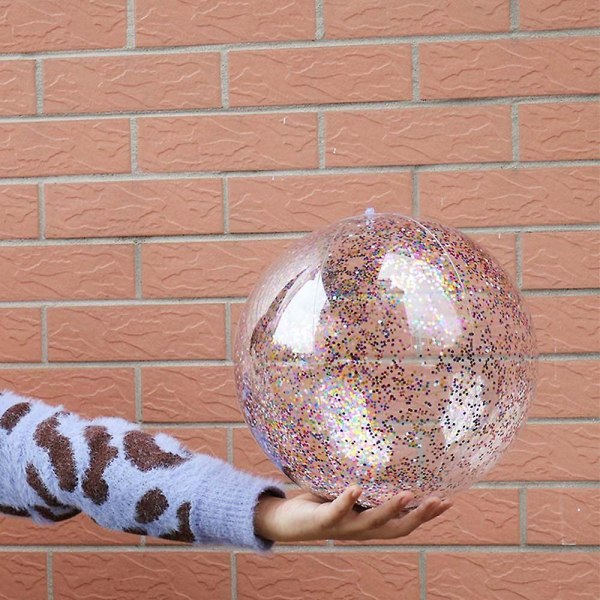 Lasten Bling läpinäkyvät uimapallolelut Pyöreät puhallettavat paljetit PVC:n sisällä rantapallo uima-altaan kelluva lelu