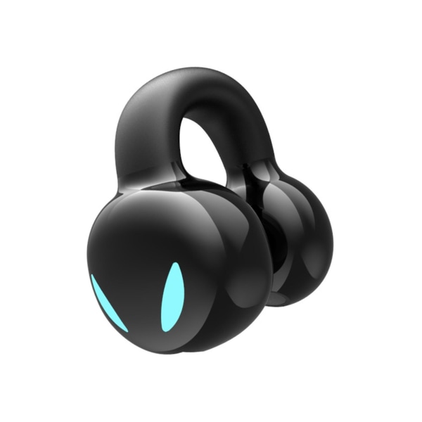 Bluetooth headset opgraderet version klip øre stereo ekstern lyd skader ikke øret business sports modeller kører volumen（Sort）