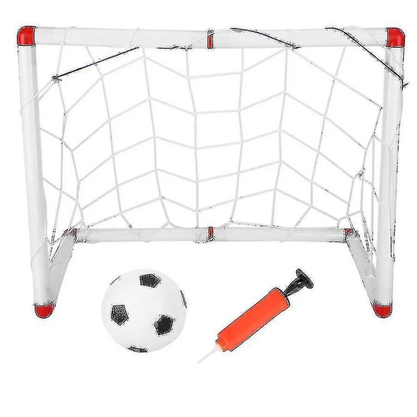 56cm Sammenleggbar Mini Fotball Fotball Målstolpe Nettsett Med Pumpe