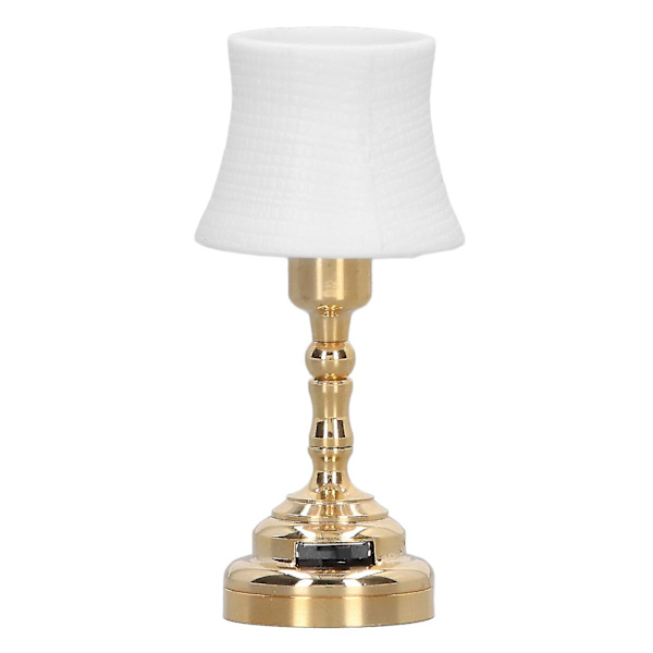 Dukkhusbordlampa för 1:12 skala Modern stil Dukkhus Miniatyrskrivbordslampa för dekoration