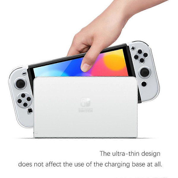 Nintendo Switch OLED Skyddande Fodral Switch OLED Kristallfodral Switch OLED Skyddande Fodral PC-Röd