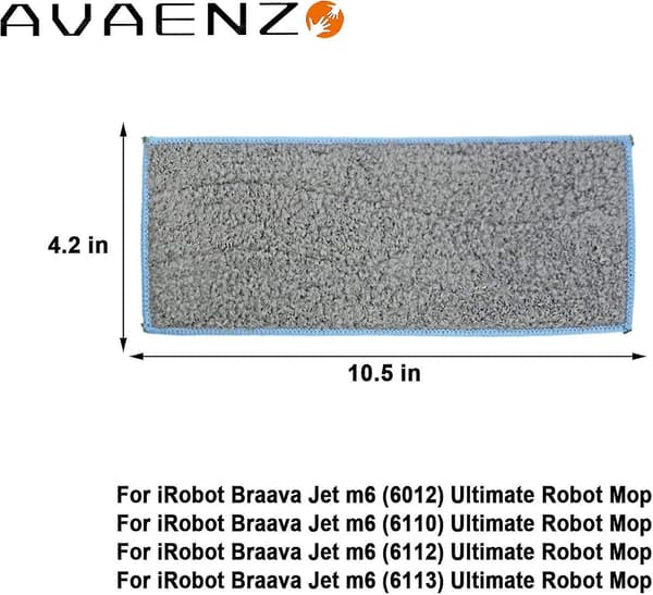 Vaskbare moppeputer for iRobot Braava Jet M6 - 2-pakning