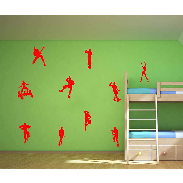 Spelväggsdekal Väggdekal Poster Tandtråd Dansande Dekal Förskolepojke Rum Vägg Vinyldekal Spelklistermärke