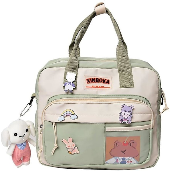 Kawaii Ryggsäck Söt Messenger Väska Crossbody Canvas Tote Väska För Kvinnor Kawaii Ita Väska Med Kawaii Tillbehör