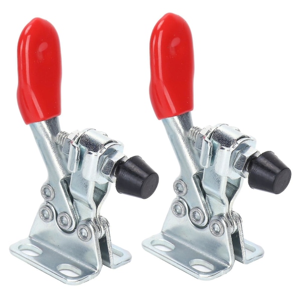 2 Set Toggle Clamp Quick Release Horisontell Clamp Anti-slip Handverktyg för träbearbetning Bästa presenten Bästa presenten