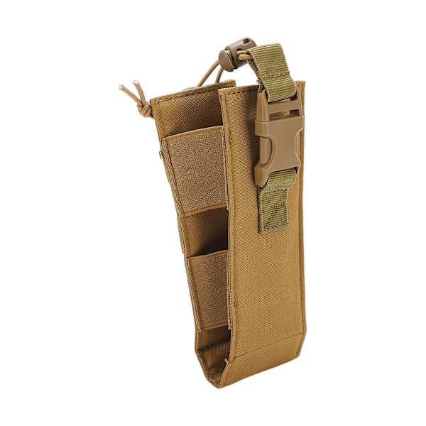 2024 Utomhus Militär Radio Magasin Väska Fick Oxford Tyg Hållbar Intercom Holster Midjeväska Tan