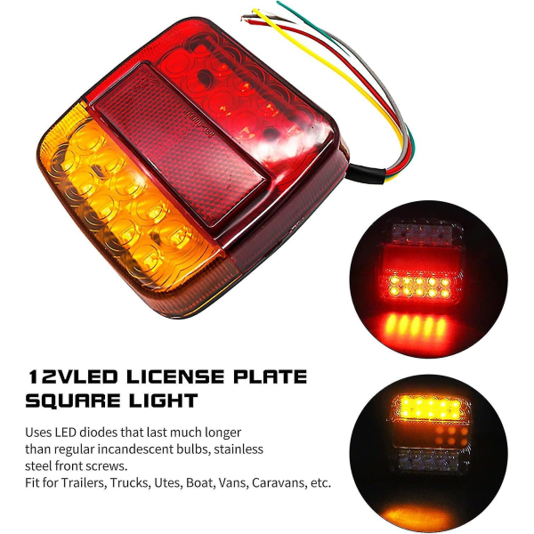 Caravan Taillight - 12v Led Tail Rear Light For Trucks And Trailers (pack Of 2x)