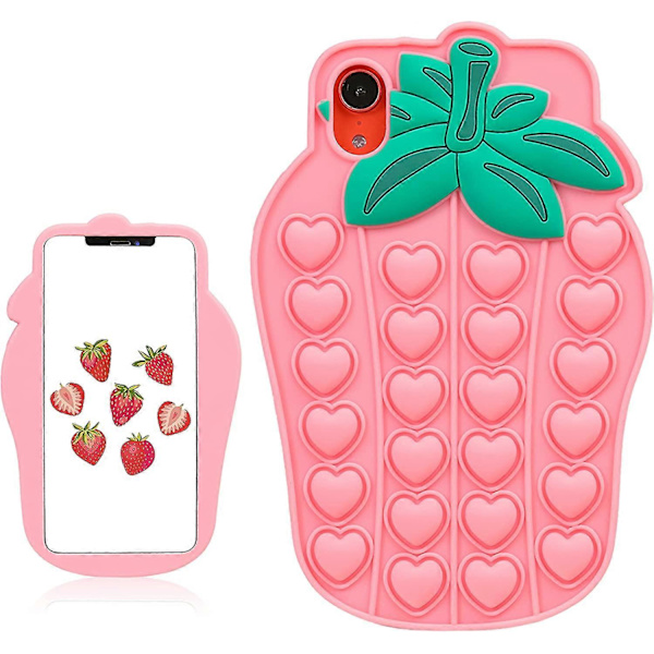 iPhone XR Skal, Silikon Estetisk Cartoon Rolig Söt Cool Trendig Kawaii Stilig Unik Designer Rolig Fidget Cover Skal för Pojkar Flickor Kvinnor Män Pi