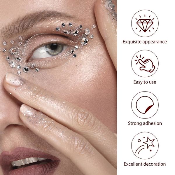 2 arkkia kasvorinestone-tarraa Halloween-glitter kasvorinestone-tarraa