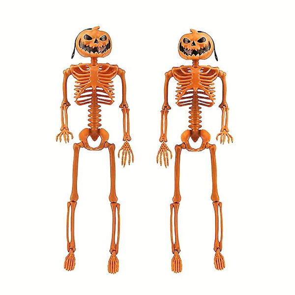 2 st Halloween Spökhus Dekoration, Pumpa Skallehållare Storlek 39*12/15.3*4.7 tum