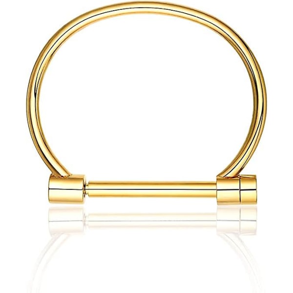 WABJTAM Manchet Armbånd Bangle Bar Skrue Lås Nyhed Højpoleret Rustfrit Stål Smykker Til Mænd Kvinder Unisex Piger Dreng
