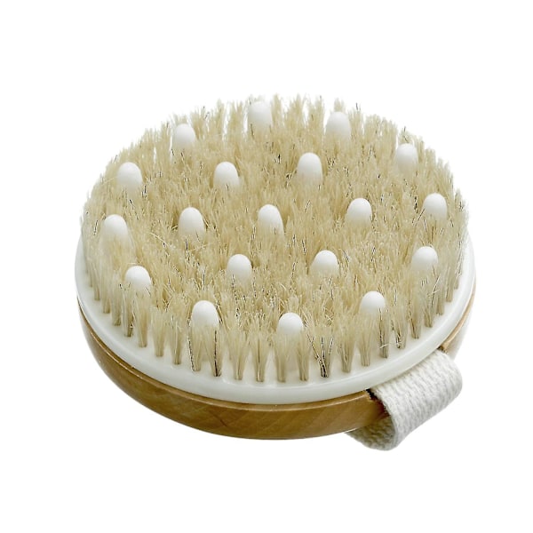 Torrborstning Kroppsborste - Bäst för att exfoliera torr hud, lymfdränage och cellulitbehandling - Organisk Spa Exfoliator och Massage Scrub Borste W