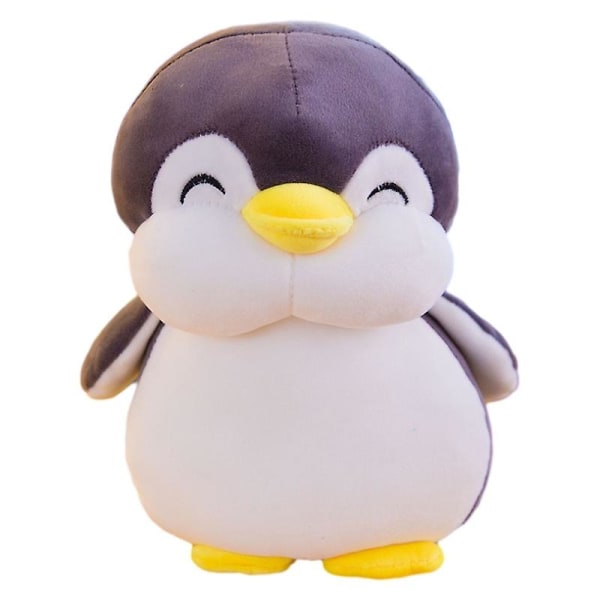 Fed pingvindukke Sød blødt plyslegetøj Blød sovepude børnedukkedukke（asketræ）