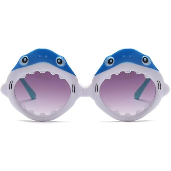Shark Solglasögon Glasögon Nyhet Rolig kostym Solglasögon för pojkar Flickor Födelsedag Foto rekvisita Hav Ocean Present（gul）