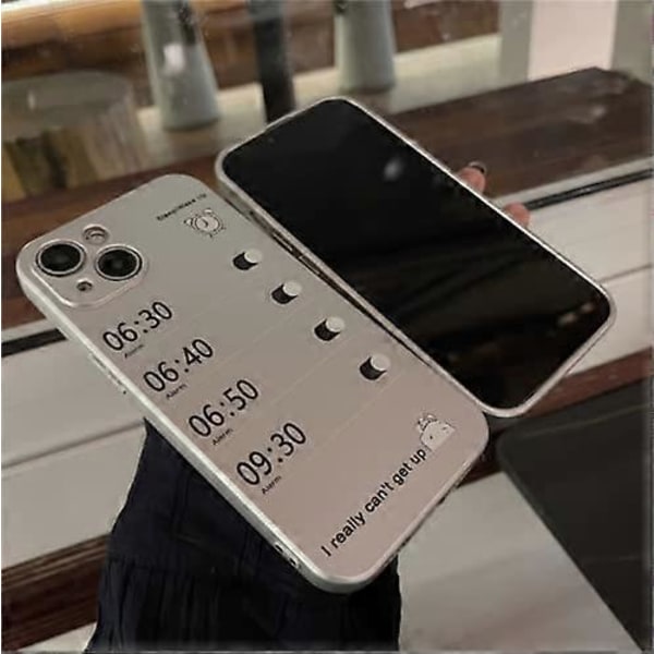 Kreativ Matt Plätering Alarm Sida Fodral Kompatibel med iPhone 13 / iPhone 13 Pro/iPhone 13 Pro Max, Rolig Design Telefonfodral för Pojkar (Matt, iPho