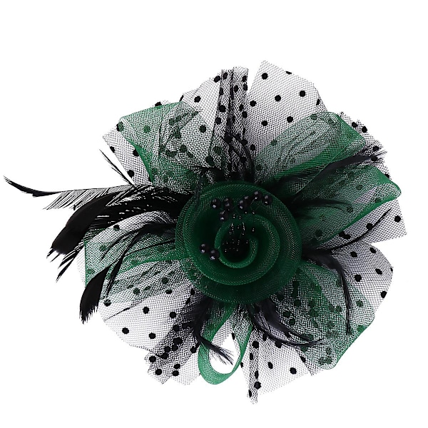 Brud Fascinator Hårclips Slöja Hårstift Hatt Bowler Fjäder Bröllop Huvudbonad