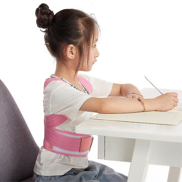 Hängslen Rygg Elegant korrigering med barn Studenter sittande ställning med bakljus Andningsbar anti-puckelrygg（M）