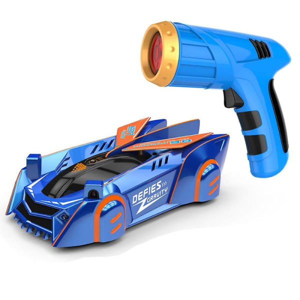Kaukosäädin kilpa seinäkiipeilyauto radio-ohjattu laserase stunt induktio stunt seinäkiipeilyauto (sininen)