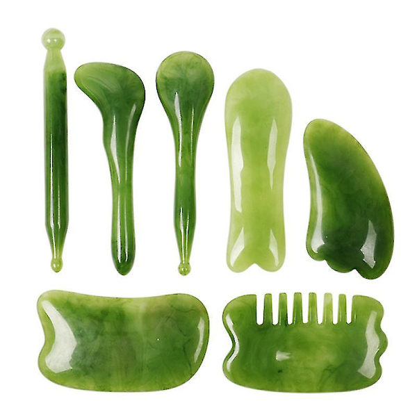 7 st Gua Sha skrapverktyg massage set, Gua Sha ansiktsverktyg - SNNGV