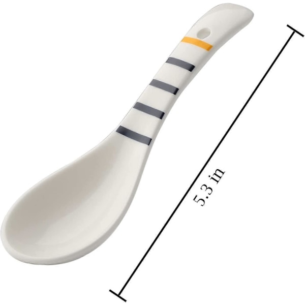 Keramiska Asiatiska Soppslev Set om 4 Japanska Ramen Soppslev Porslin (Japansk stil)
