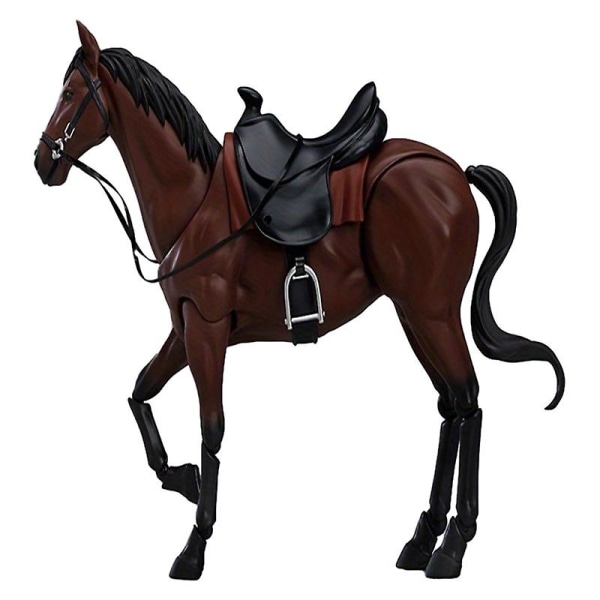Nivelvahvistettu hevosrunko Valkoinen hevonen ja ruskea hevonen liikkuva figuurimallin koristeet (ruskea hevonen)