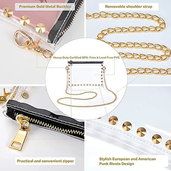 Pieni läpinäkyvä laukku crossbody-laukku läpinäkyvä käsilaukku läpinäkyvä PVC-laukku