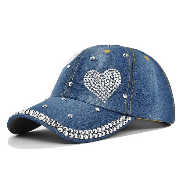 Denim-huippulippalakki Dot Drill -hattu Hip-hop-hattu Sydämenmuotoinen viisisakarainen tähti Baseball-lippalakki Kirjain Aurinkolippahattu Miehille ja naisille