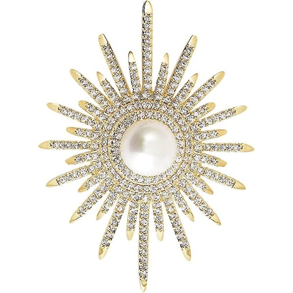 Rhinestone Pearl Broscher Pins För kvinnor Mode Bröllop Bankett Fest Elegant Utsökt Konst Dam Smycken