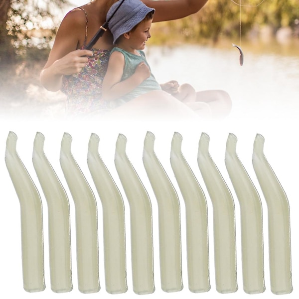 2024100PCS 20mm PE Anti Tangles Line Aim Hook Sleeve Ljusgrön Karpfiske Tillbehör Tackle