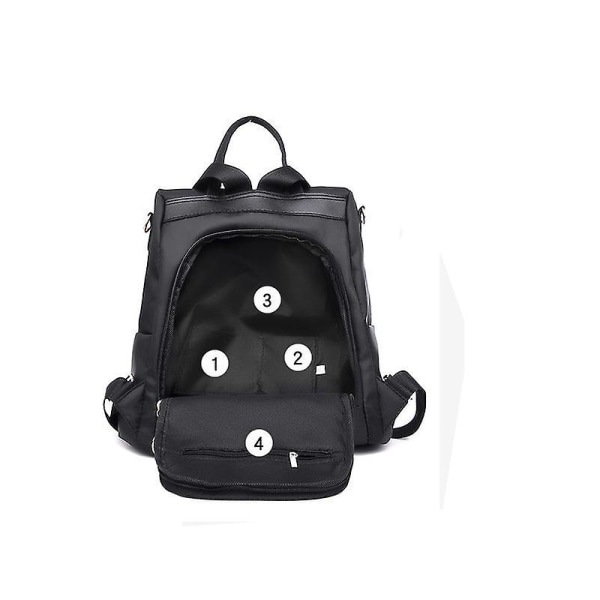 Rygsæk Anti-diebstahl-rygsæk Mode Oxkompatibel med D Stoff Wasserdichte Frauentasche
