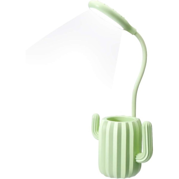 Winter Promotion,desk Lamp Children's Bedside Lamp With Gooseneck 3 Brightness Levels Dimmable Led Desk Lamp With Touch Switch And Pen Holder Green